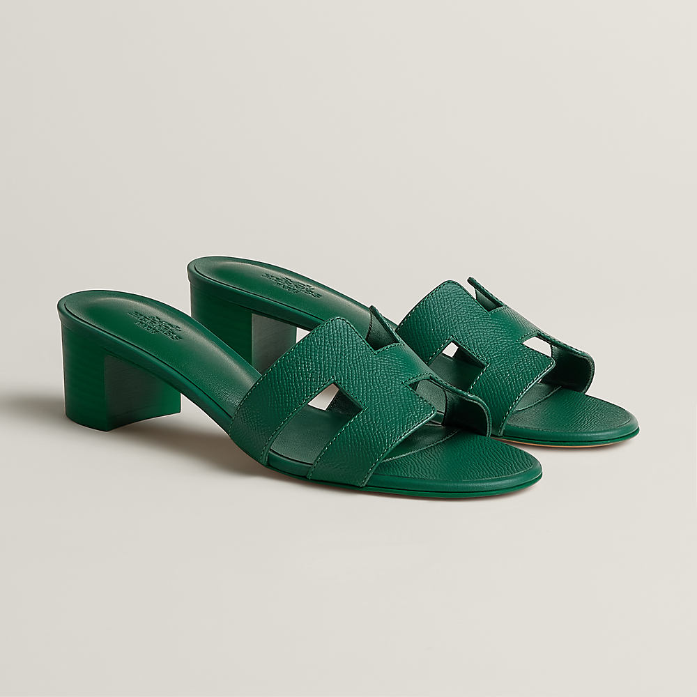 Oasis sandal - Green | Hermès Mainland China